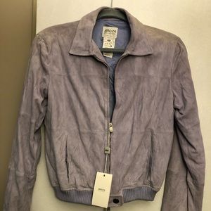 NWT Armani Callezioni suede bomber jacket - small